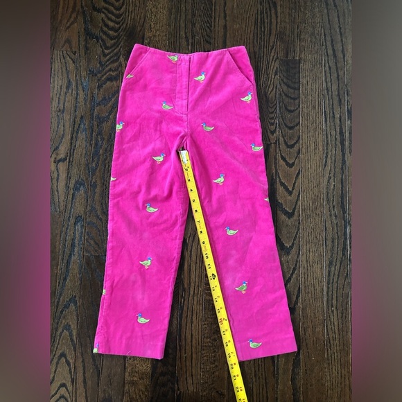 Lilly Pulitzer Girls 8 Pink Corduroy Duck Embroidered Pants w/Pockets - GUC! - Picture 10 of 12